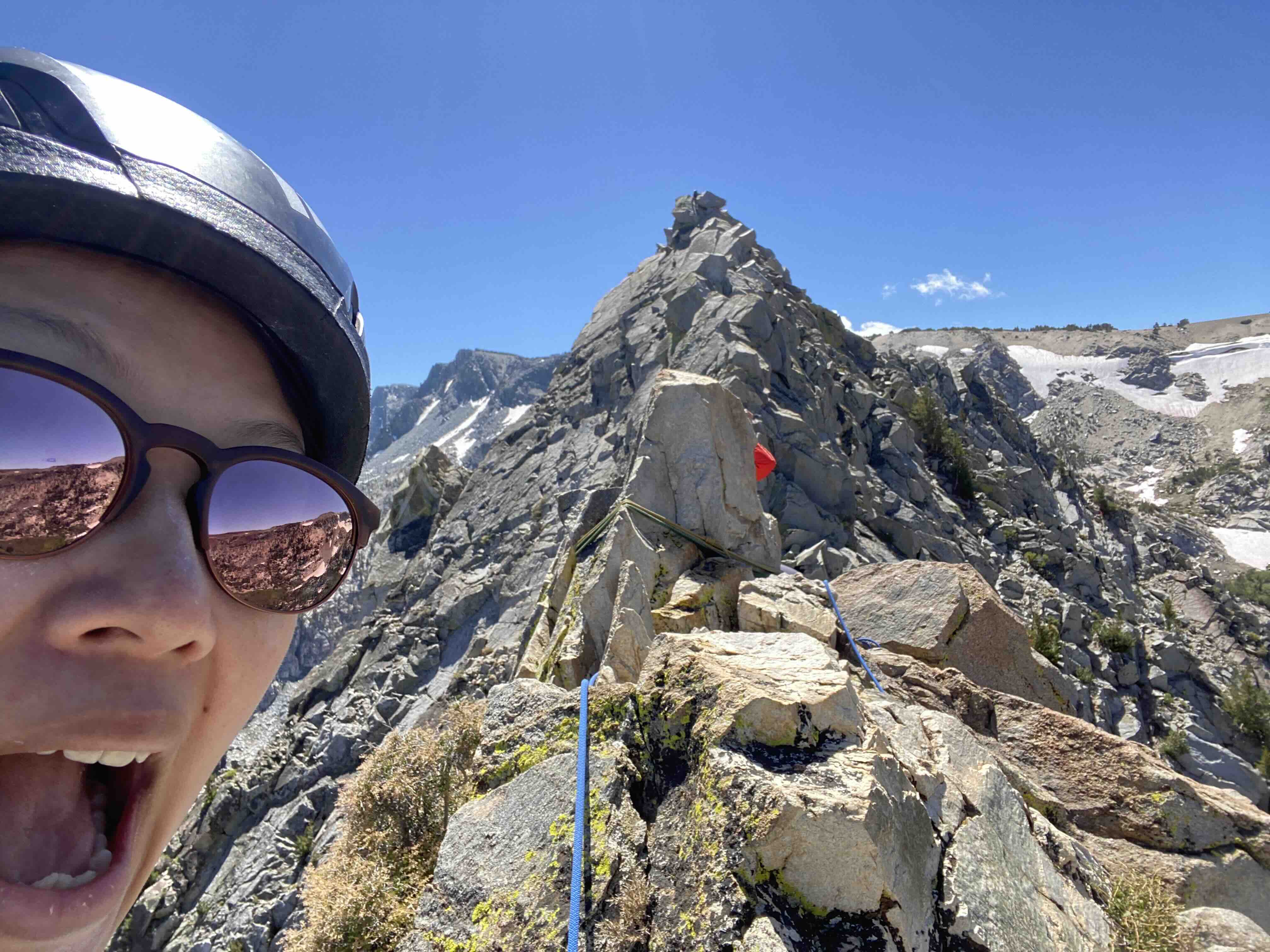We rappelled to get to the base of the summit